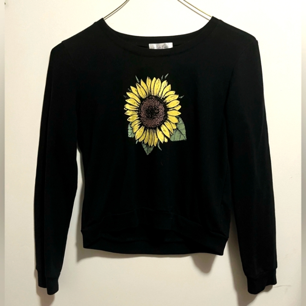 White fawn sunflower long sleeve shirt